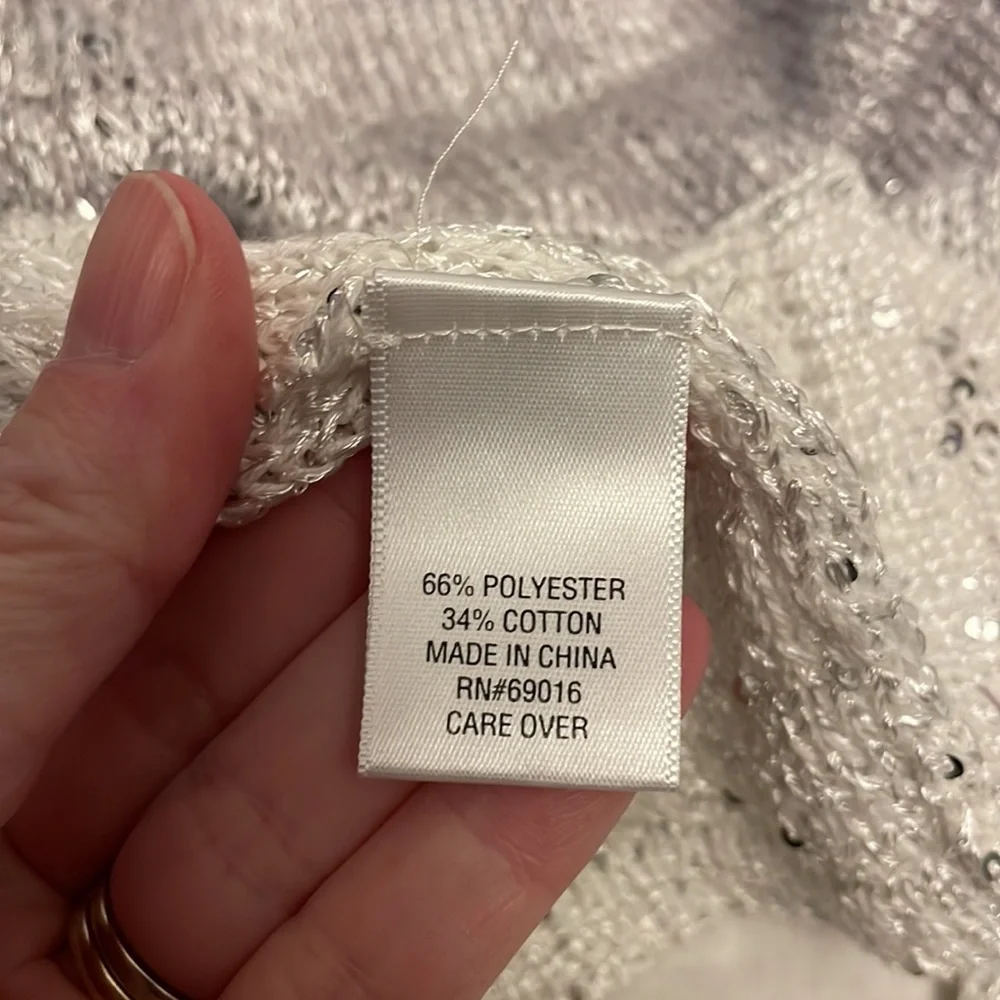 Laura Ashley Blue Ombré Sequined Cardigan - Picture 5 of 6